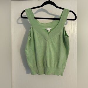 Banana Republic light green sleeveless knit silk blend sweater tank top in XL